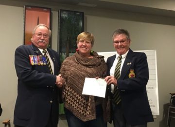 The Legion Poppy Fund Donation to Airdrie Meals on Wheels