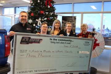 Davis Chevrolet Donation to Airdrie Meals on Wheels